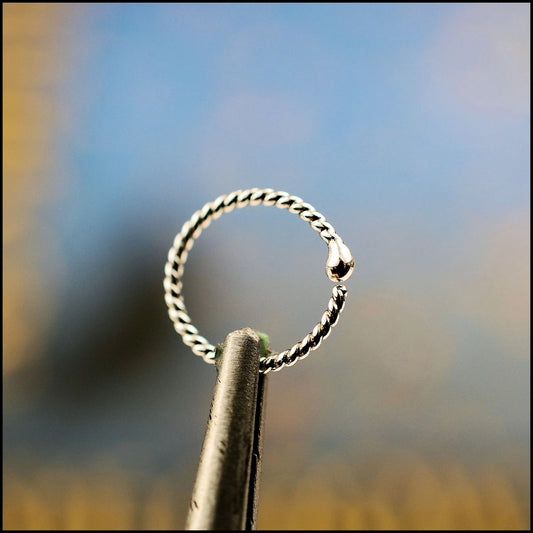 925 Sterling Silver Twisted NoseRingš