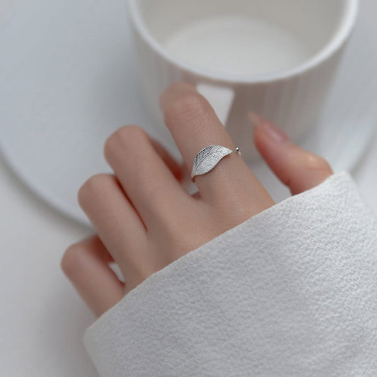925 Sterling Silver Leaf Ring✨