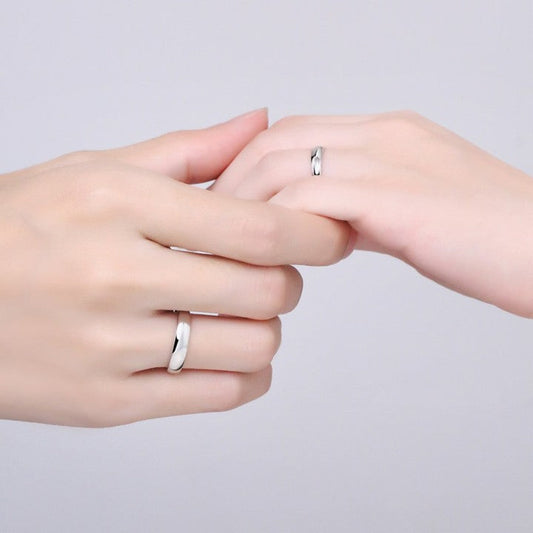 925 Sterling Silver Couple Band Ringsā¤ļø