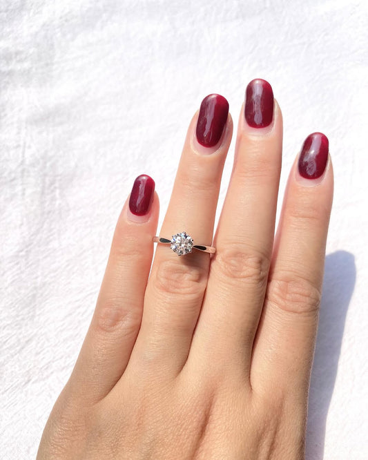 1 Carat Moissanite Diamond RingšāØ