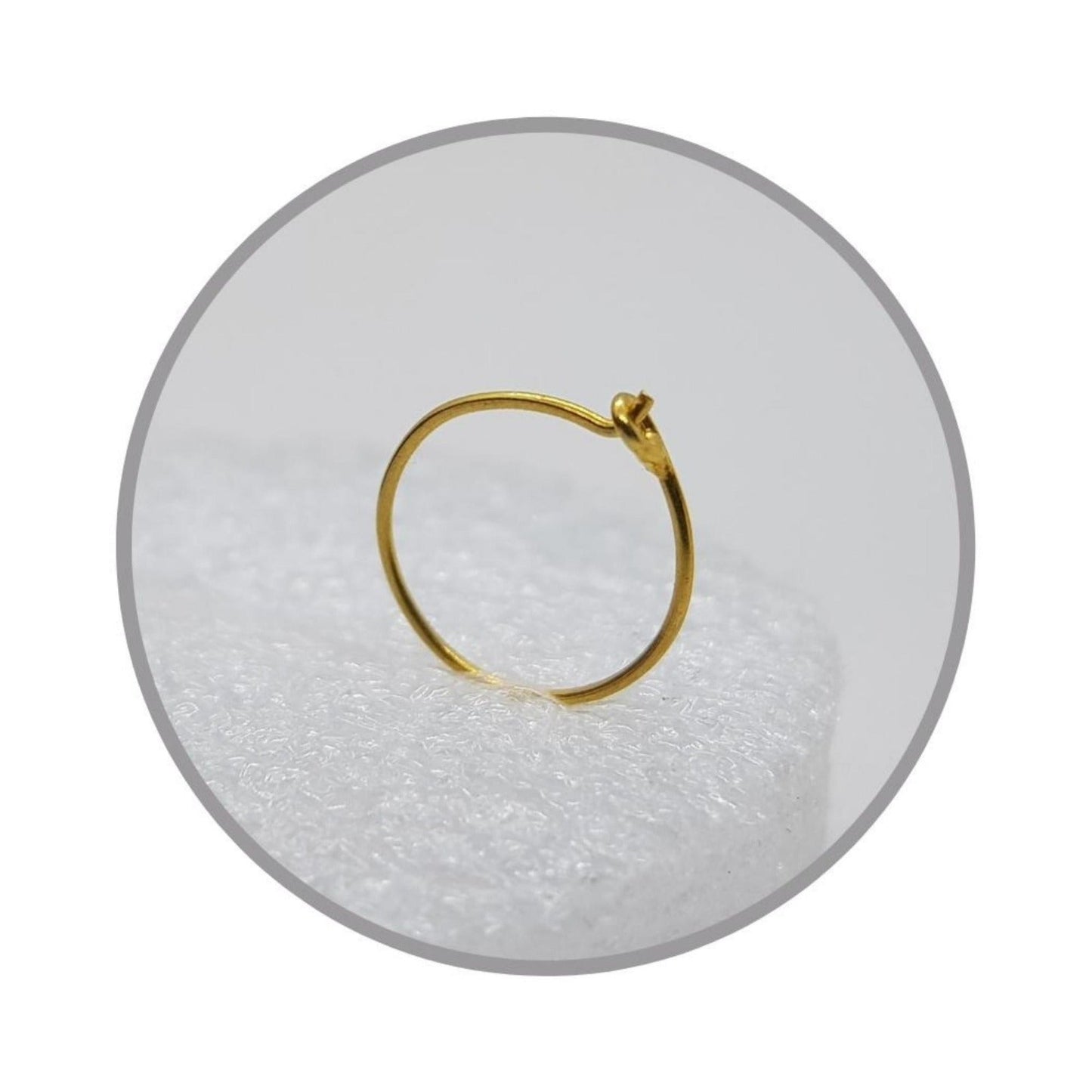 21K Pure Gold Simple NoseRing ๐