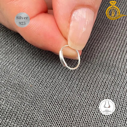 💍 925 Pure Silver (Chandi) Nose Ring