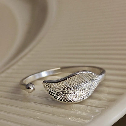 925 Sterling Silver Leaf Ring✨
