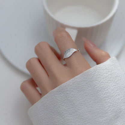 925 Sterling Silver Leaf Ring✨